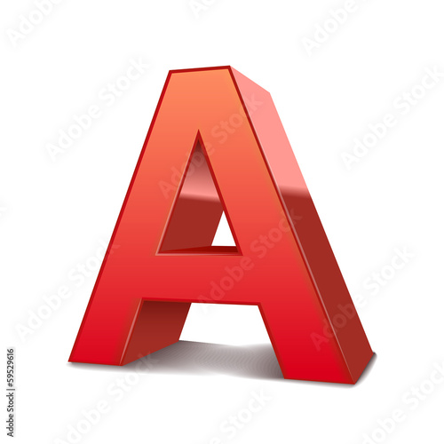 3d letter A