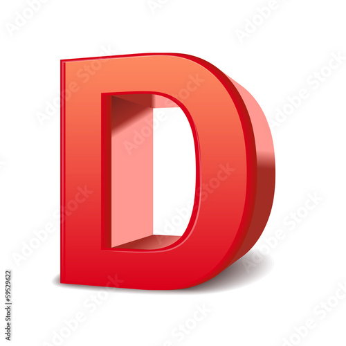 3d letter D