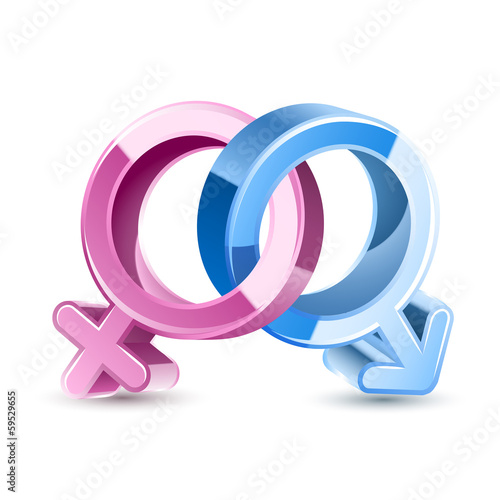 3d male female symbol