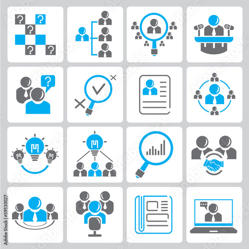 human resoure and business icons