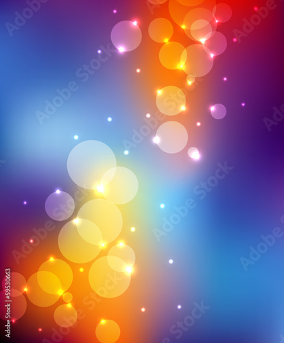 beautiful glowing magical bokeh background vector