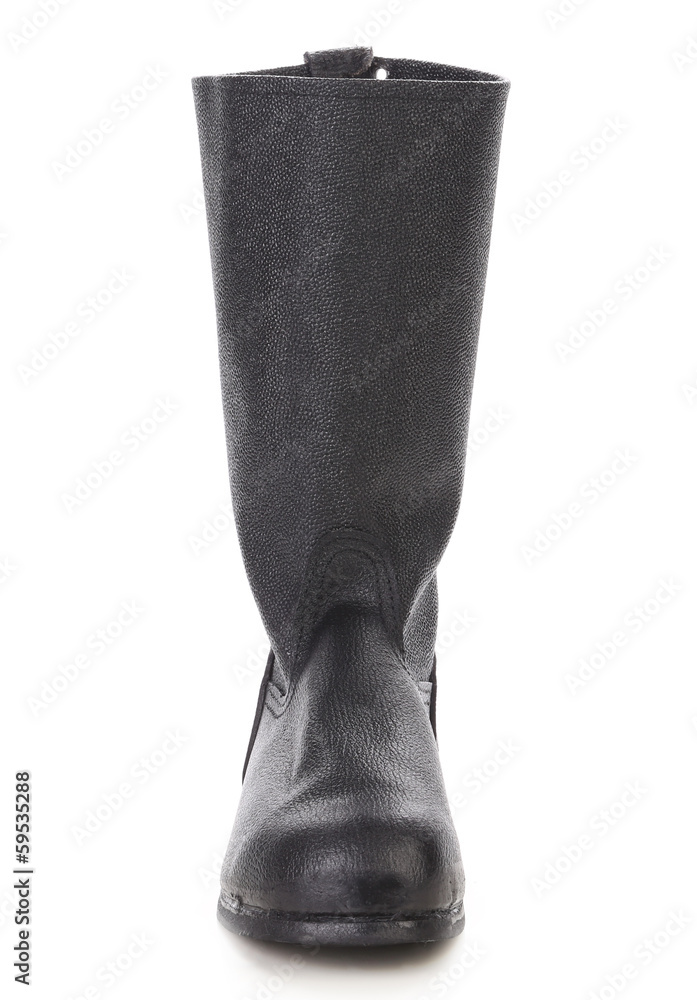 High rubber boot black color. High rubber boot black color.