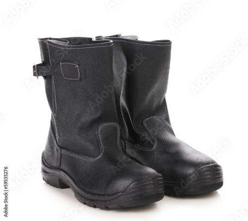 Black man's boots. Pair.