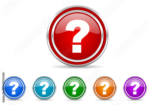 question mark icon vector set