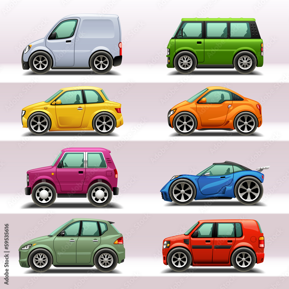 Fototapeta premium car icon set-4