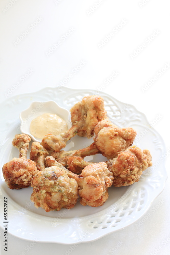 Fried chicken with sauce Fried chicken with sauce