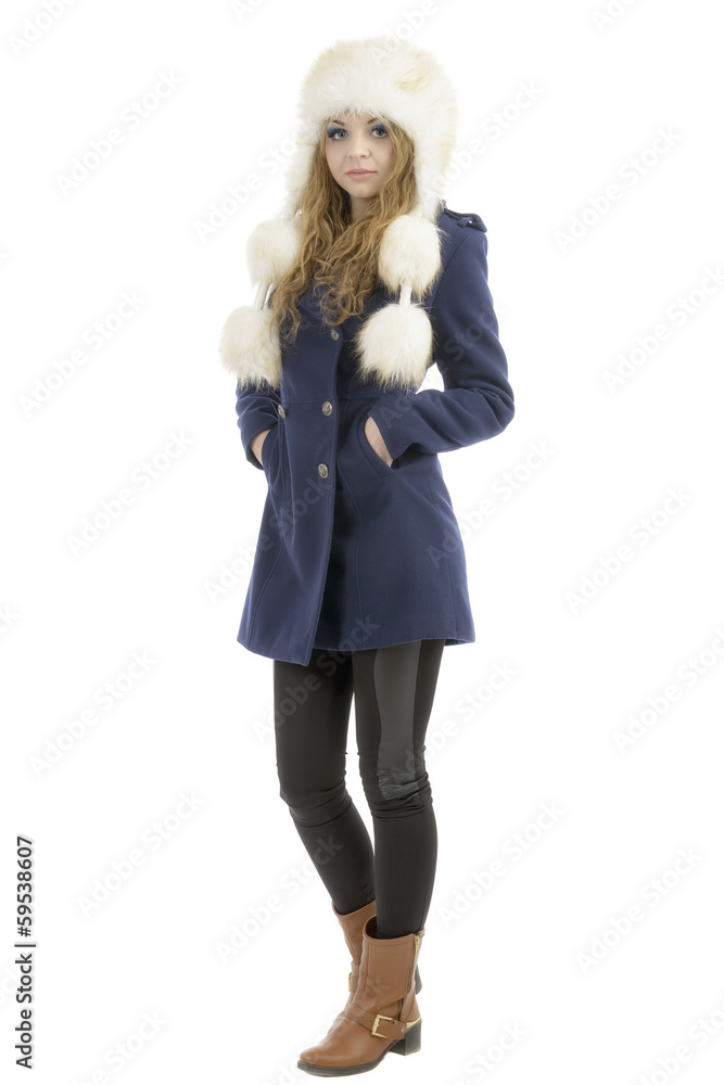 Beautiful Girl in Fur Hat. Winter Woman Portrait Beautiful Girl in Fur Hat. Winter Woman Portrait