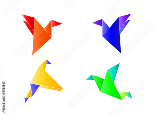 Fototapeta Naklejka Na Ścianę i Meble -  origami birds