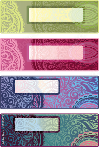 Vector decorative options horizontal backgrounds for flyers