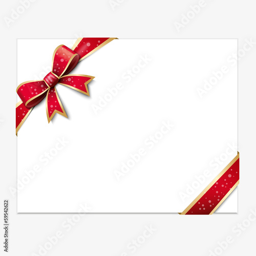 Carte cadeau, noeud rouge