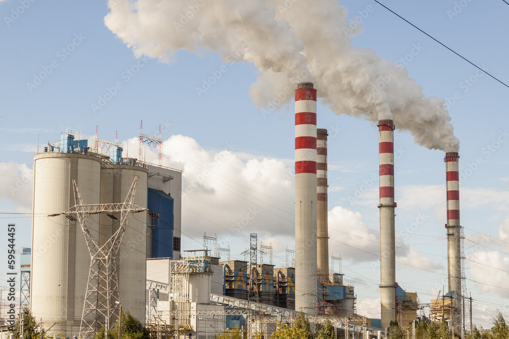 Coal power plant in Patnow - Konin, Poland, Europe. Coal power plant in Patnow - Konin, Poland, Europe.