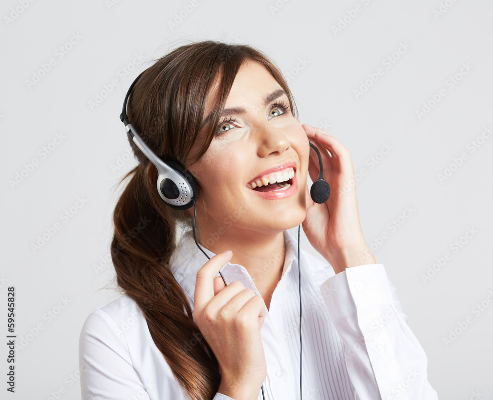 portrait of Woman customer service worker portrait of Woman customer service worker