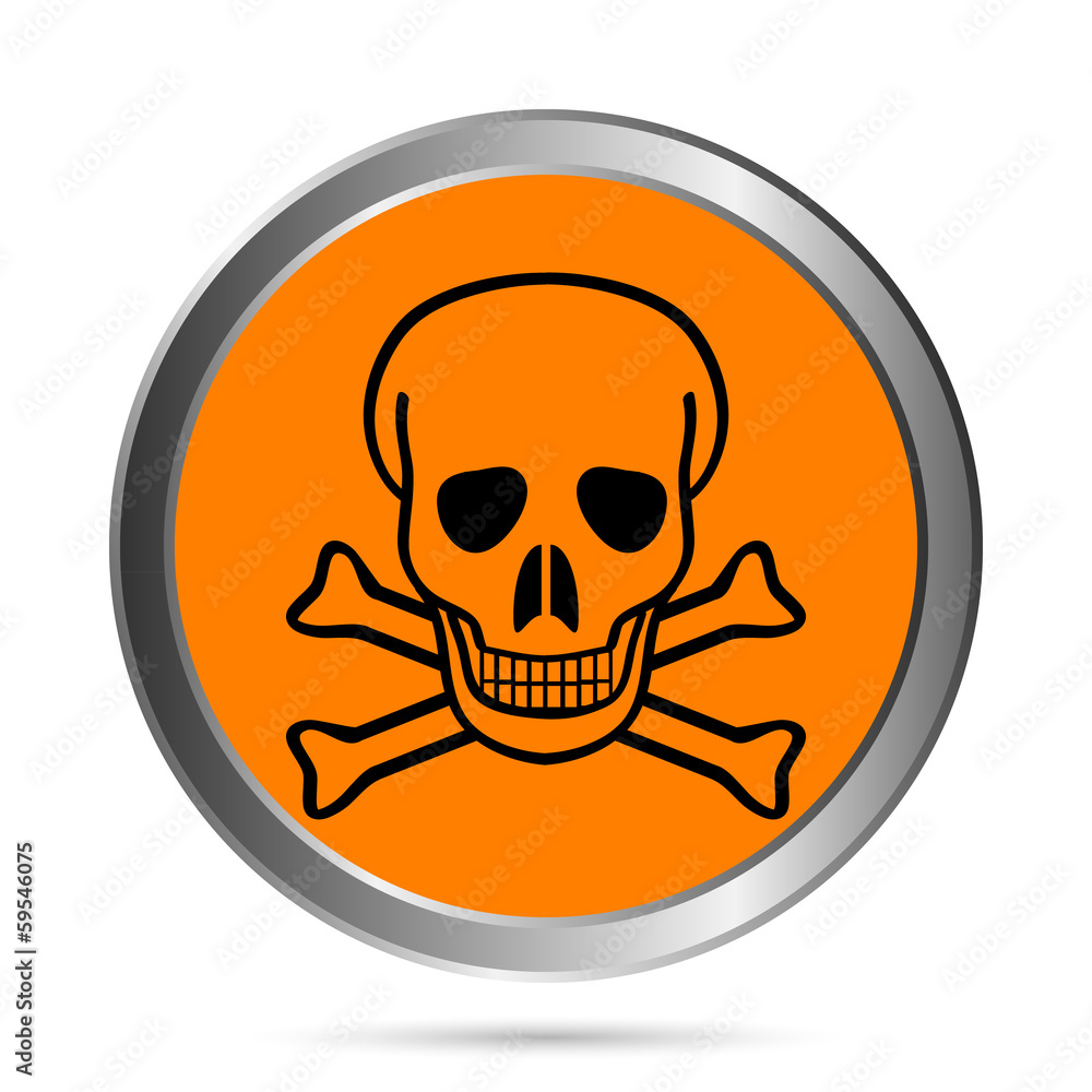 Deadly danger sign button