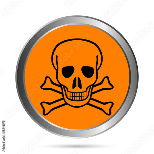 Deadly danger sign button