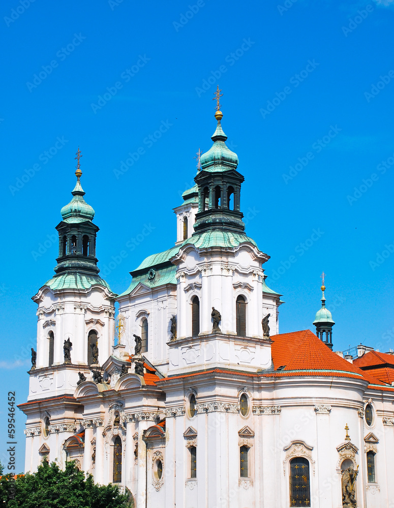 Church of St. Nicholas in center of Prague