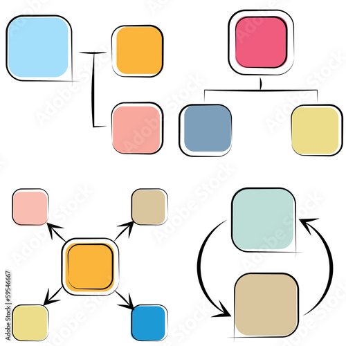 colorful sketched diagram, template