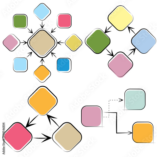 colorful sketched diagram, template