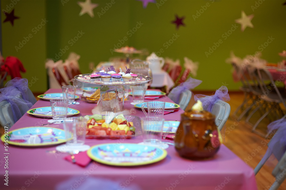 Princees party: food on the table