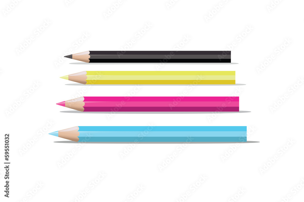 Fototapeta premium CMYK pencils