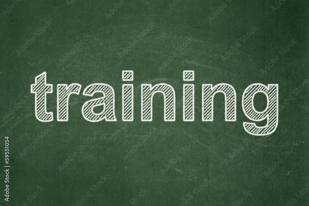Obraz premium Education concept: Training on chalkboard background