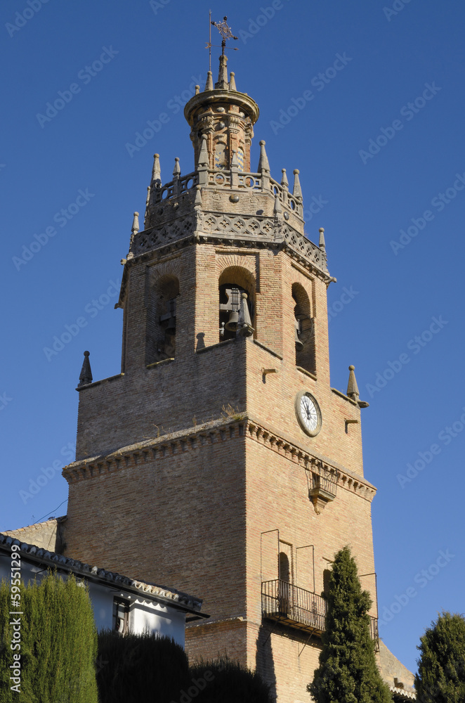 Tower church in Ronda, Spain