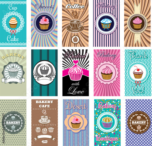 set of business cards