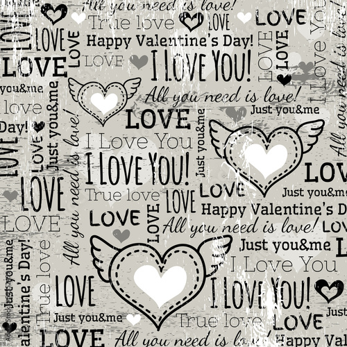 background with  valentine heart and wishes text,  vector