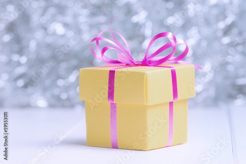 Gift box on abstract background