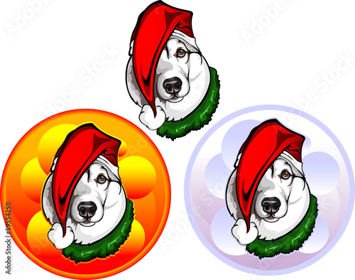 Huskies - Santa Claus