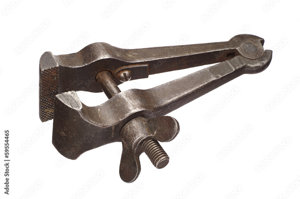 Old metal vise Old metal vise