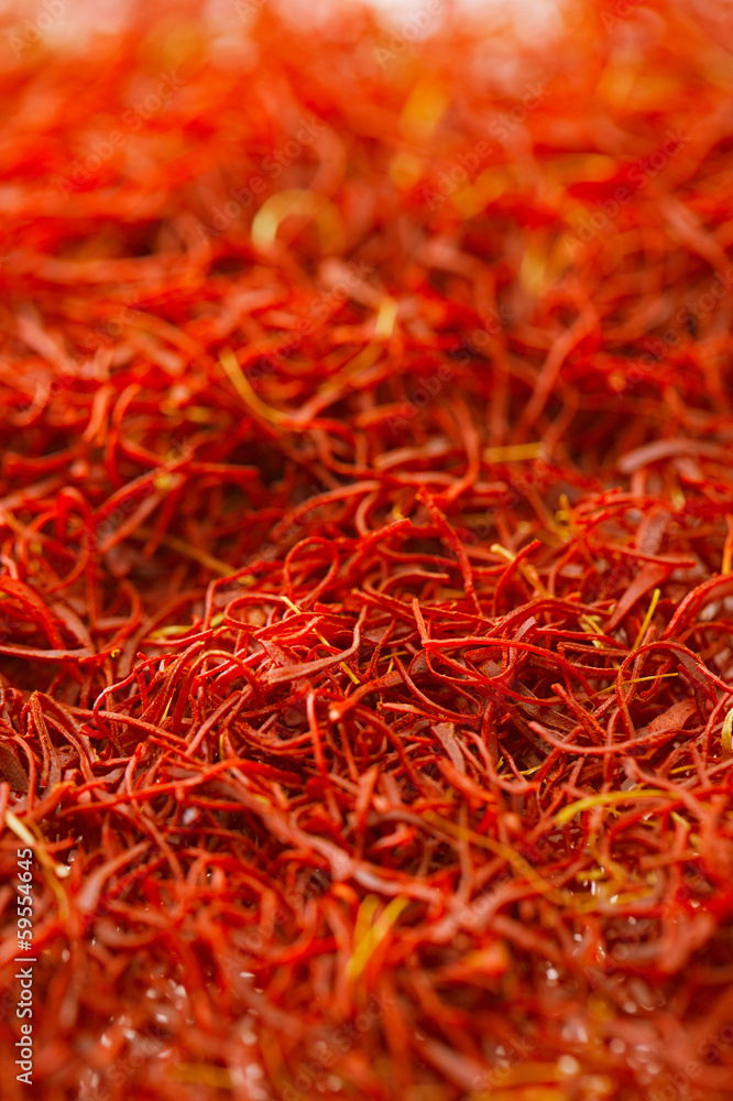 Fototapeta premium moroccan saffron treads background, shallow dof