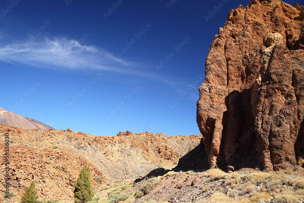 Rocky cliff of Teide National Park