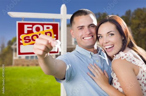 Military Couple In Front of...