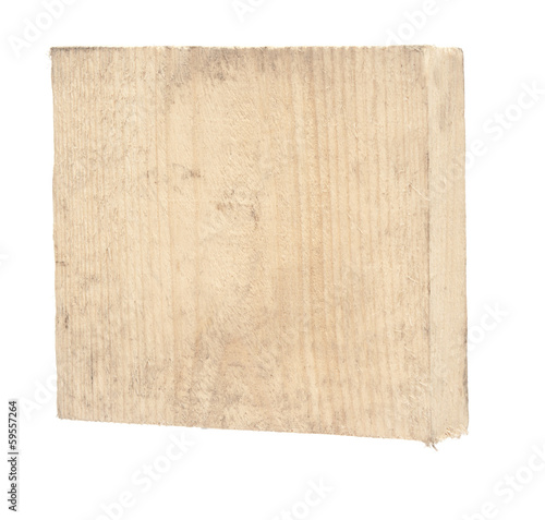 Wallpaper Mural close up of an empty wooden sign on white background Torontodigital.ca