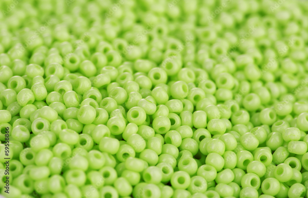 Green beads closeup Green beads closeup