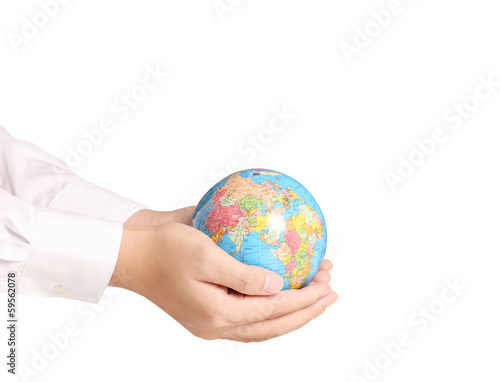 earth in human hand "Elements of this image furnished by NASA"