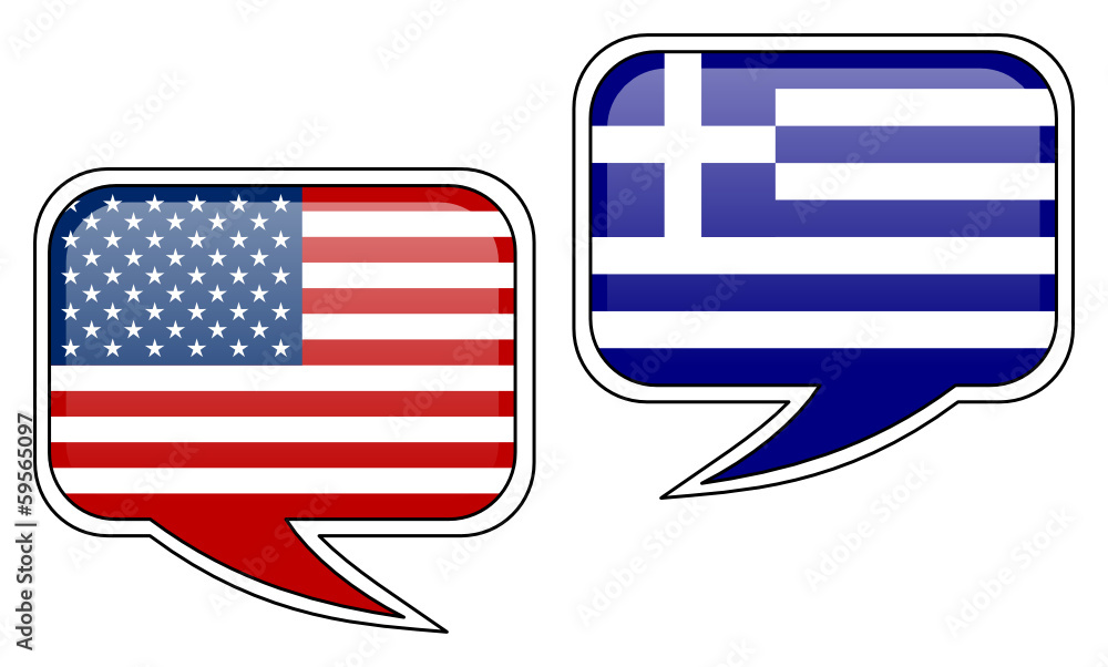 Obraz premium American-Greek Conversation