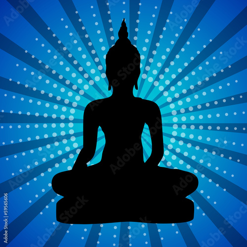 Silhouette of a Thai Buddha.