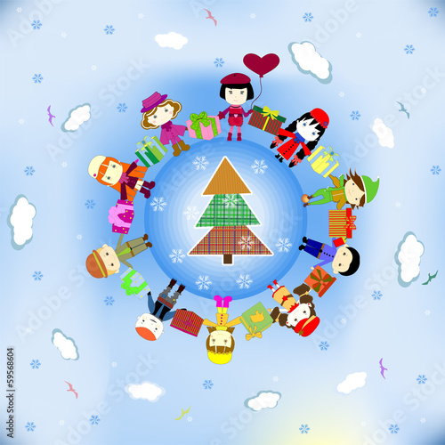 Happy New Year card (to sing and dance in a ring).