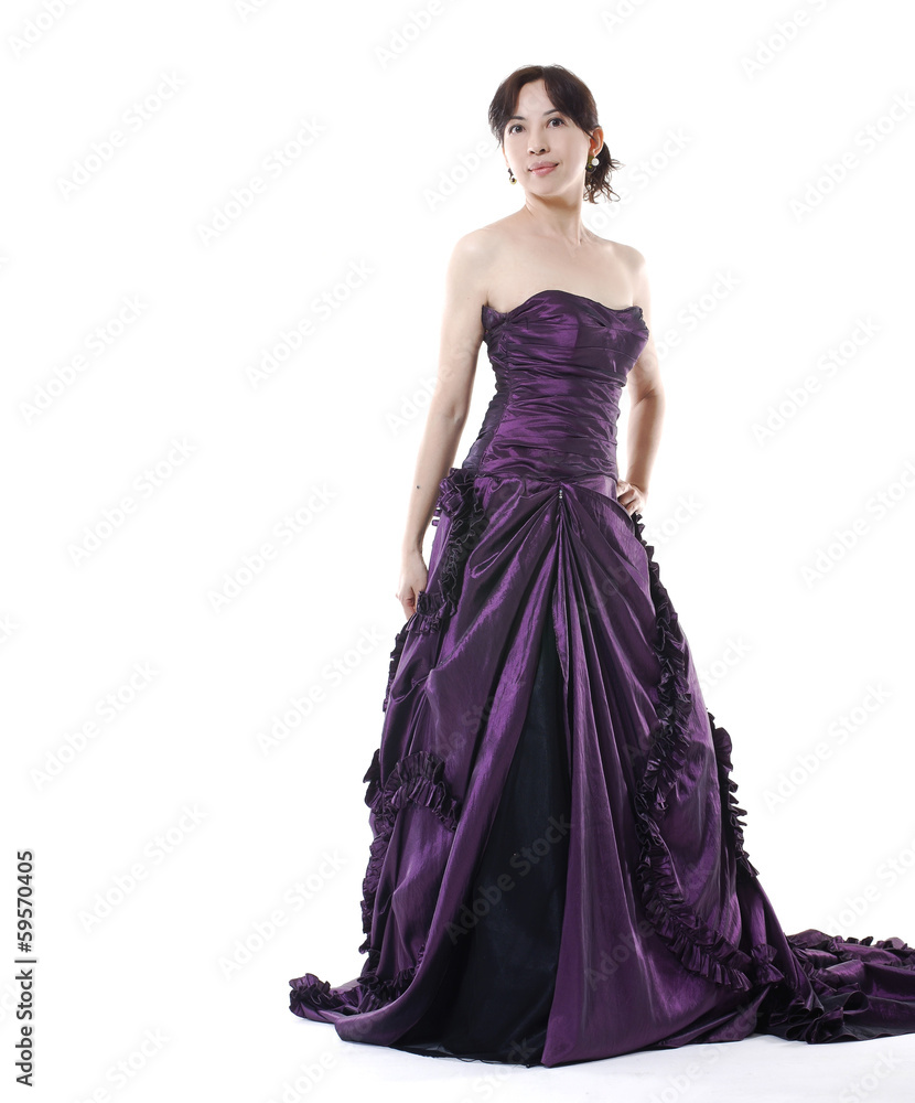 full-length beautiful woman wearing luxurious dress full-length beautiful woman wearing luxurious dress