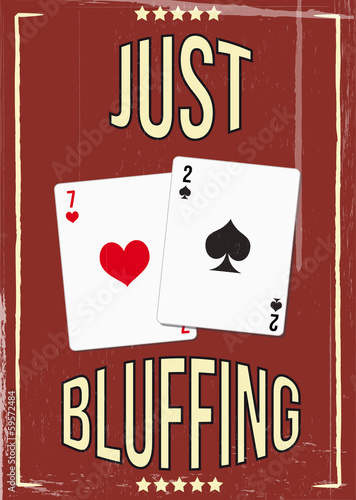 Fotografie Vintage poker poster