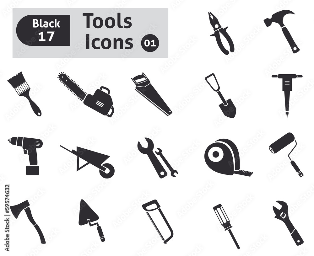 Tools icons - obrazy, fototapety, plakaty 
