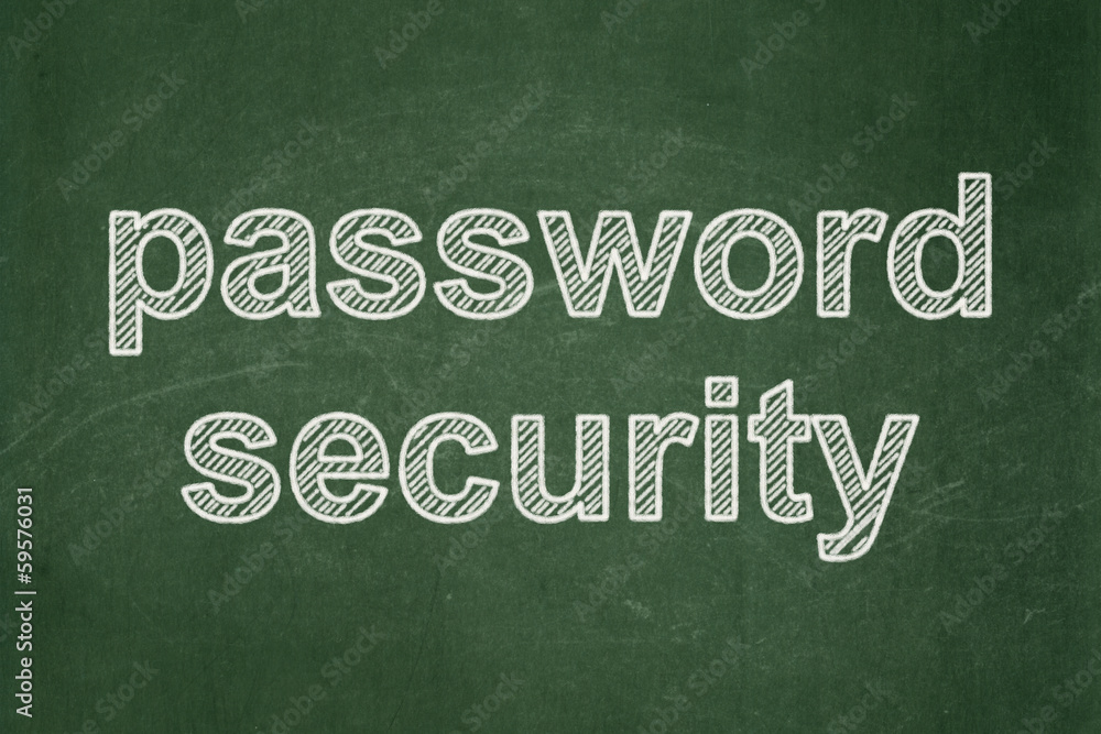Obraz premium Security concept: Password Security on chalkboard background