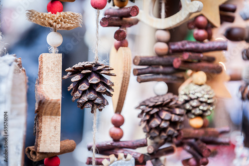 Décors naturels marché de Noël