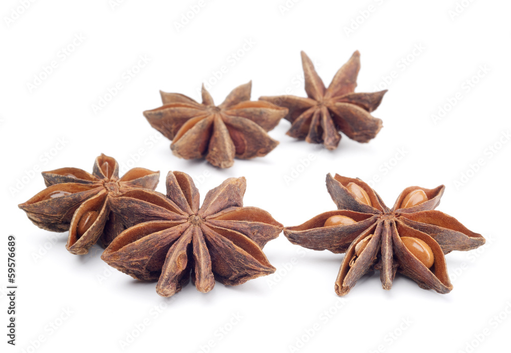 star anise isolated on white background star anise isolated on white background
