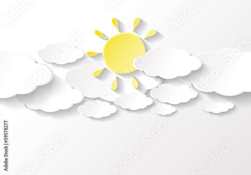 fond nuages et soleil