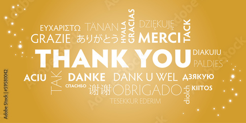 thank you multilingual, gold