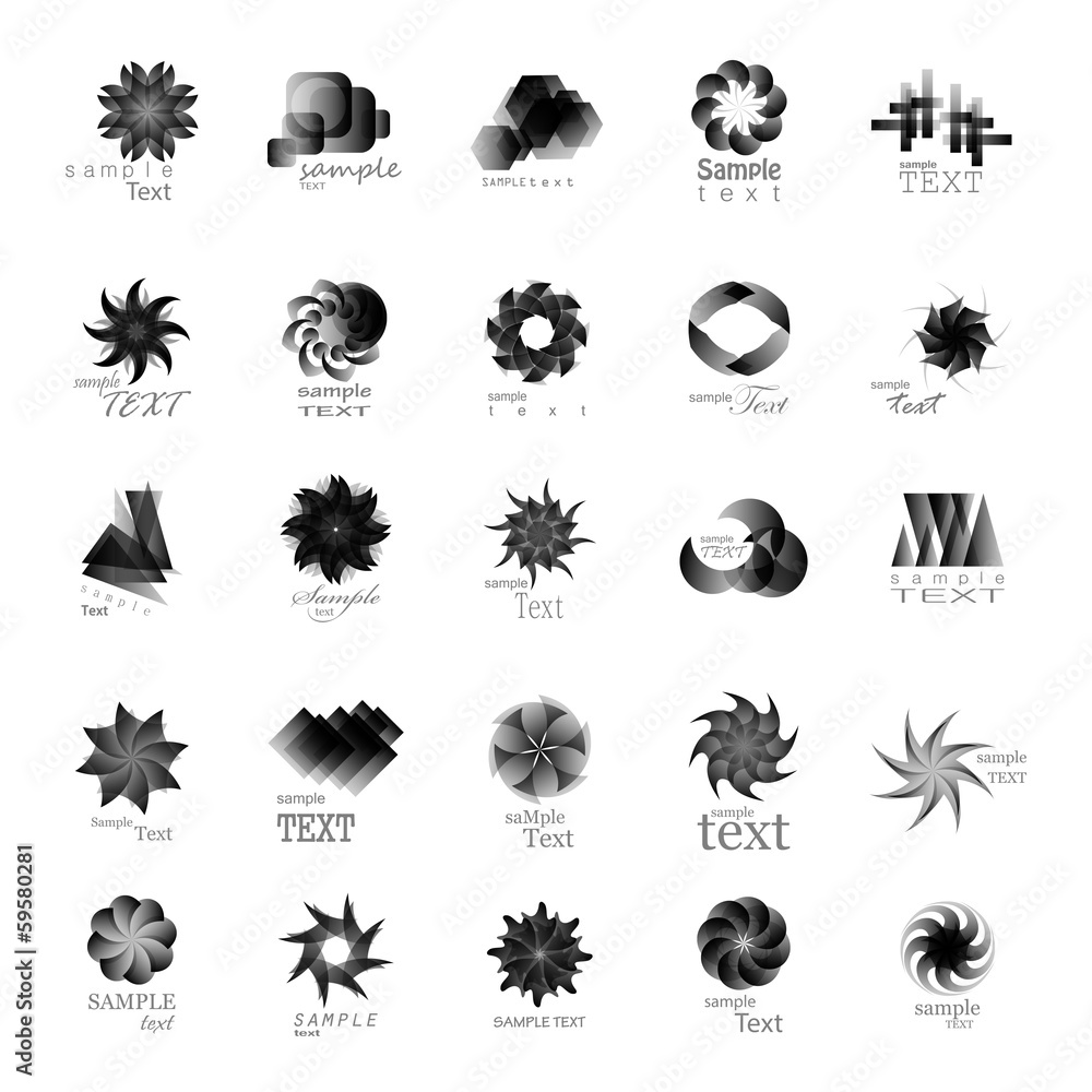 Unusual Icons Set - Isolated On White Background Unusual Icons Set - Isolated On White Background