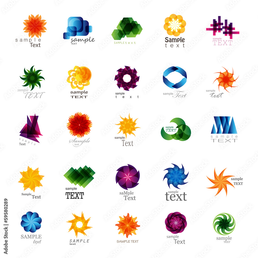 Obraz premium Unusual Icons Set - Isolated On White Background