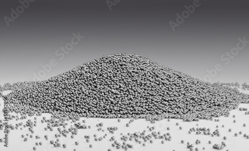 pile of metallic beadlets